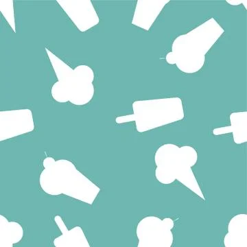 Colorful seamless pattern of ice cream in pop art style. Ice cream background Stock Illustration
