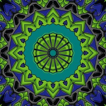 Colorful seamless pattern mandala design Stock Illustration