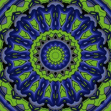 Colorful seamless pattern mandala design Stock Illustration