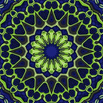 Colorful seamless pattern mandala design Stock Illustration