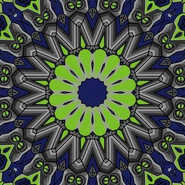 Colorful seamless pattern mandala design Stock Illustration