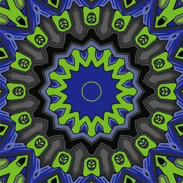 Colorful seamless pattern mandala design Stock Illustration