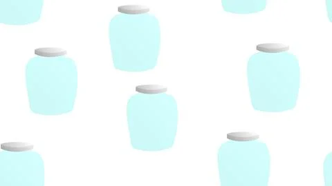 Colorful seamless pattern of mason jars Illustrazione stock