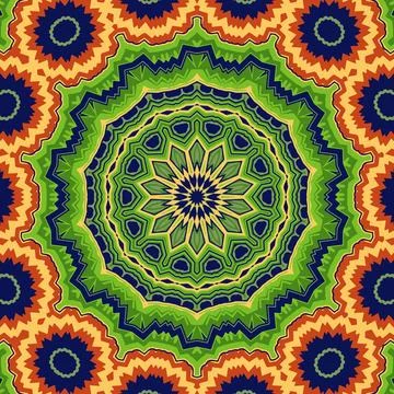 Colorful seamless pattern in mosaic style Stock Illustration