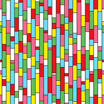 Colorful seamless pattern with rectangle mosaic shapes. Good for children design Illustrazione stock