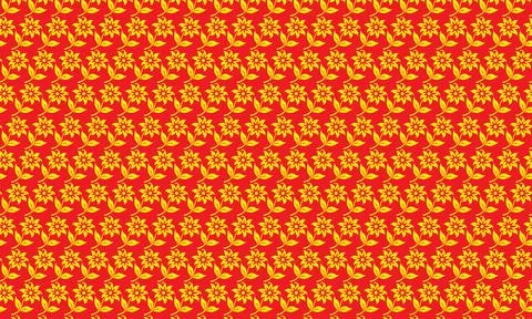 Colorful seamless pattern with red yellow stripes and dotted design in vintage s Stock Illustration