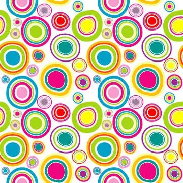 Colorful seamless pattern with round shapes Stock Illustration