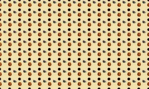 Colorful seamless pattern with small fruit icons on light background Stock Illustration