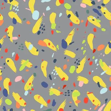Colorful seamless pattern with strokes of paint. Vector illustration for your Stock Illustration