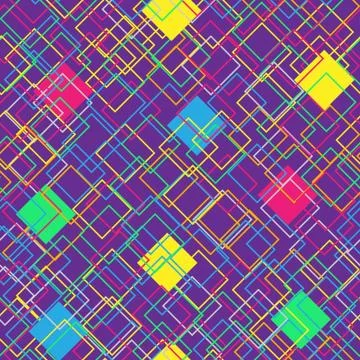 Colorful seamless pattern on violet background. Modern concept Stock-Illustration