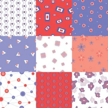 Colorful seamless patterns イラスト素材