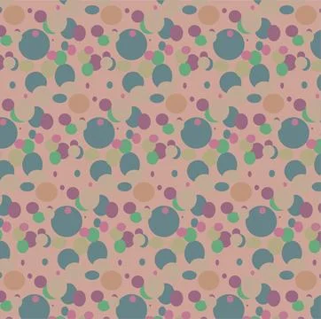 Colorful Seamless Polka Dot Pattern With Abstract Circles For Background An.. Illustrazione stock