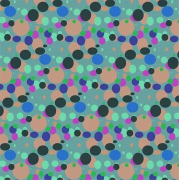 Colorful Seamless Polka Dot Pattern With Abstract Circles For Background An.. Stock Illustration