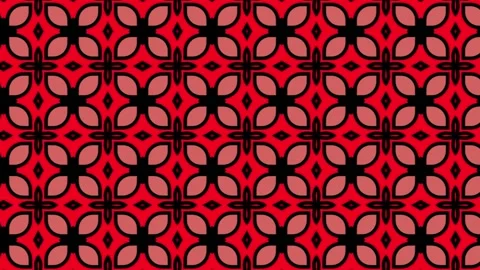 The colorful seamless repeating tile pattern  Animation In red Colors. Stock Footage 201668525