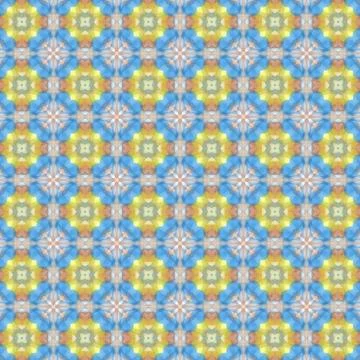 Colorful seamless repeating tile pattern for modern interiors design, wallpap Stock-Illustration