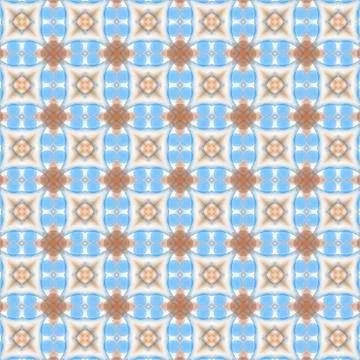 Colorful seamless repeating tile pattern for modern interiors design, wallpap Stock-Illustration