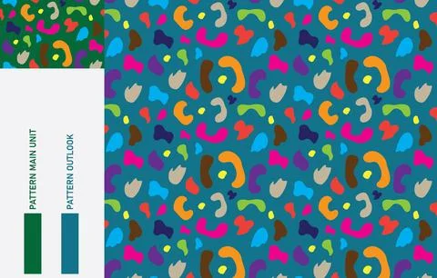 Colorful Seamless textile cloth pattern collection vector illustration Stock Illustration