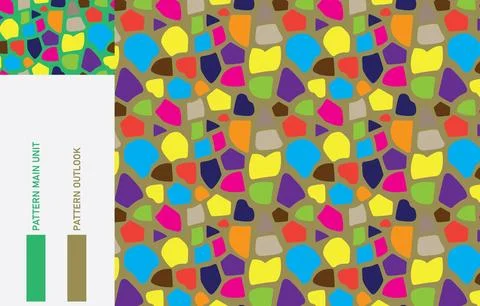 Colorful Seamless textile cloth pattern collection vector illustration Stock Illustration