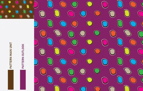 Colorful Seamless textile cloth pattern collection vector illustration Stock Illustration