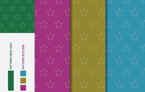 Colorful Seamless textile cloth pattern collection vector illustration Stock Illustration
