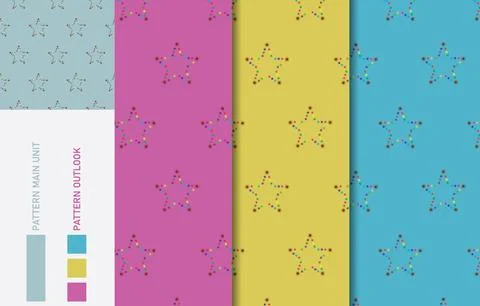 Colorful Seamless textile cloth pattern collection vector illustration Illustrazione stock