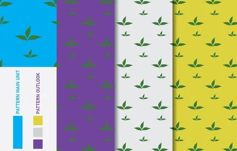 Colorful Seamless textile cloth pattern collection vector illustration Stock Illustration