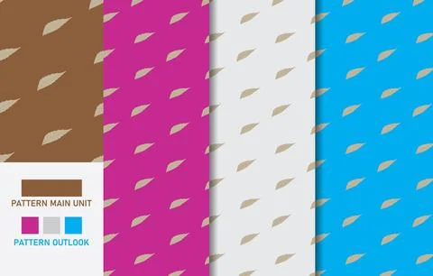 Colorful Seamless textile cloth pattern collection vector illustration Stock Illustration