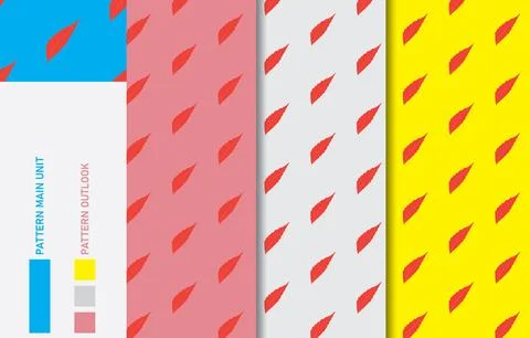 Colorful Seamless textile cloth pattern collection vector illustration Stock Illustration