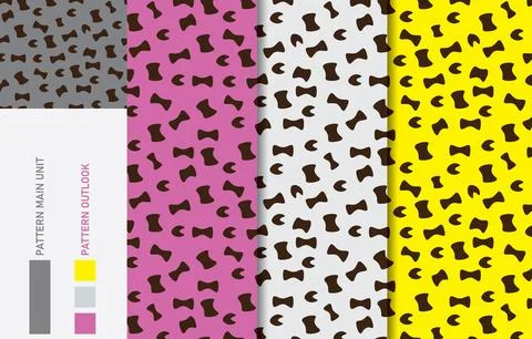 Colorful Seamless textile cloth pattern collection vector illustration Illustrazione stock
