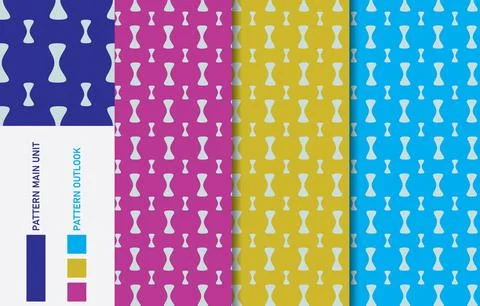 Colorful Seamless textile cloth pattern collection vector illustration Illustrazione stock