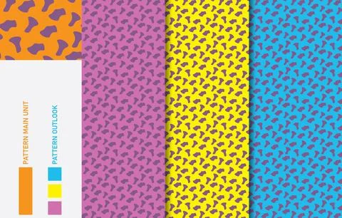 Colorful Seamless textile cloth pattern collection vector illustration Illustrazione stock