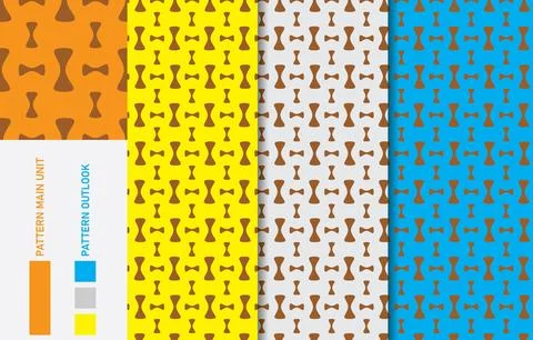 Colorful Seamless textile cloth pattern collection vector illustration Stock-Illustration