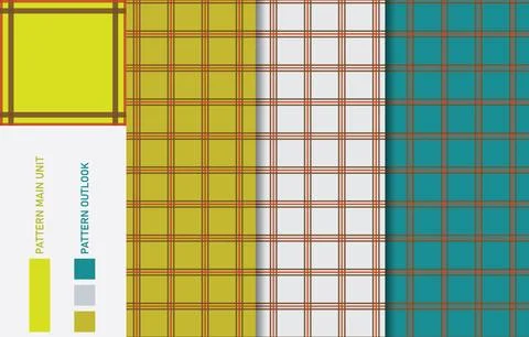 Colorful Seamless textile cloth pattern collection vector illustration Illustrazione stock