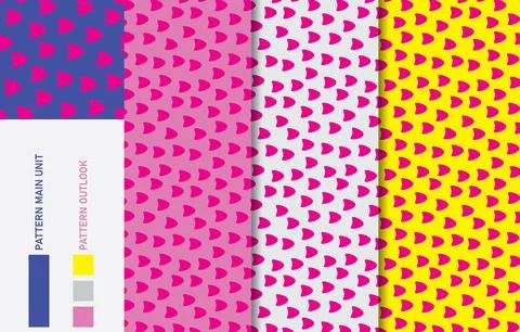 Colorful Seamless textile cloth pattern collection vector illustration Stock Illustration