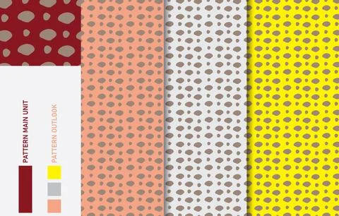 Colorful Seamless textile cloth pattern collection vector illustration Stock Illustration