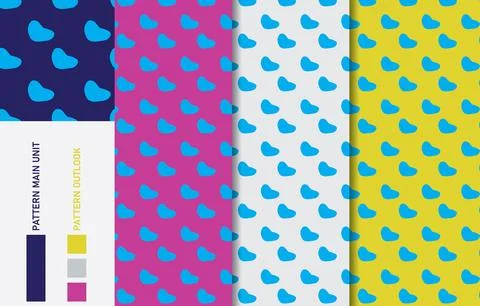 Colorful Seamless textile cloth pattern collection vector illustration Stock Illustration