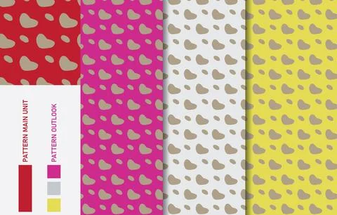 Colorful Seamless textile cloth pattern collection vector illustration Illustrazione stock
