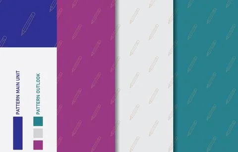 Colorful Seamless textile cloth pattern collection vector illustration Stock Illustration