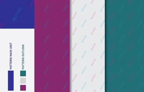 Colorful Seamless textile cloth pattern collection vector illustration Stock Illustration