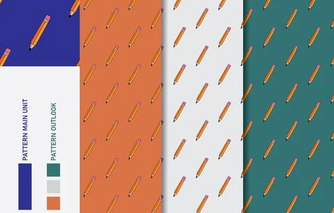 Colorful Seamless textile cloth pattern collection vector illustration Stock Illustration