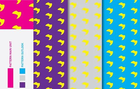 Colorful Seamless textile cloth pattern collection vector illustration Stock Illustration