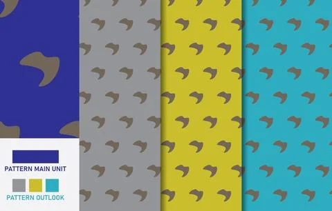 Colorful Seamless textile cloth pattern collection vector illustration Stock Illustration
