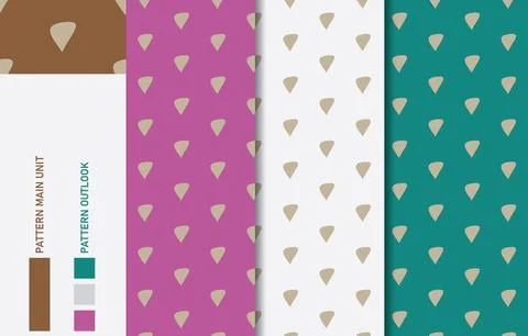 Colorful Seamless textile cloth pattern collection vector illustration Stock Illustration