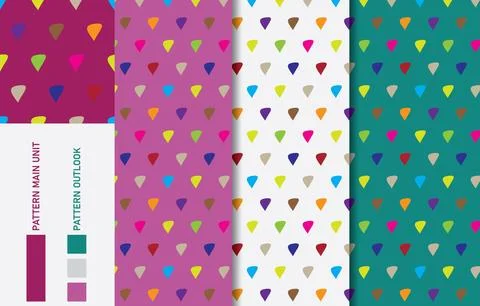 Colorful Seamless textile cloth pattern collection vector illustration Stock-Illustration