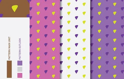 Colorful Seamless textile cloth pattern collection vector illustration Stock Illustration