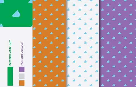 Colorful Seamless textile cloth pattern collection vector illustration Stock Illustration