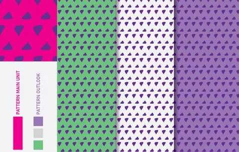 Colorful Seamless textile cloth pattern collection vector illustration Illustrazione stock