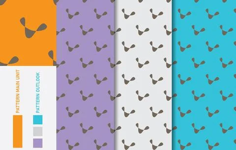 Colorful Seamless textile cloth pattern collection vector illustration Stock Illustration