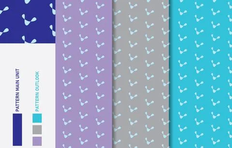 Colorful Seamless textile cloth pattern collection vector illustration Stock Illustration
