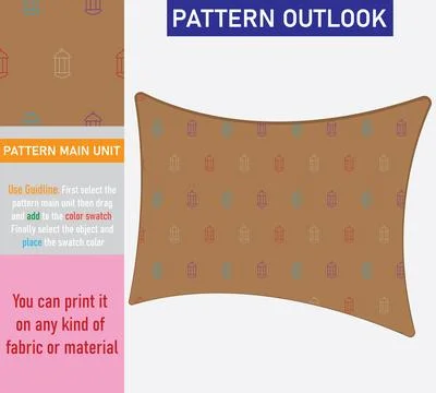 Colorful seamless textile cloth pattern collection vector illustration Stock Illustration